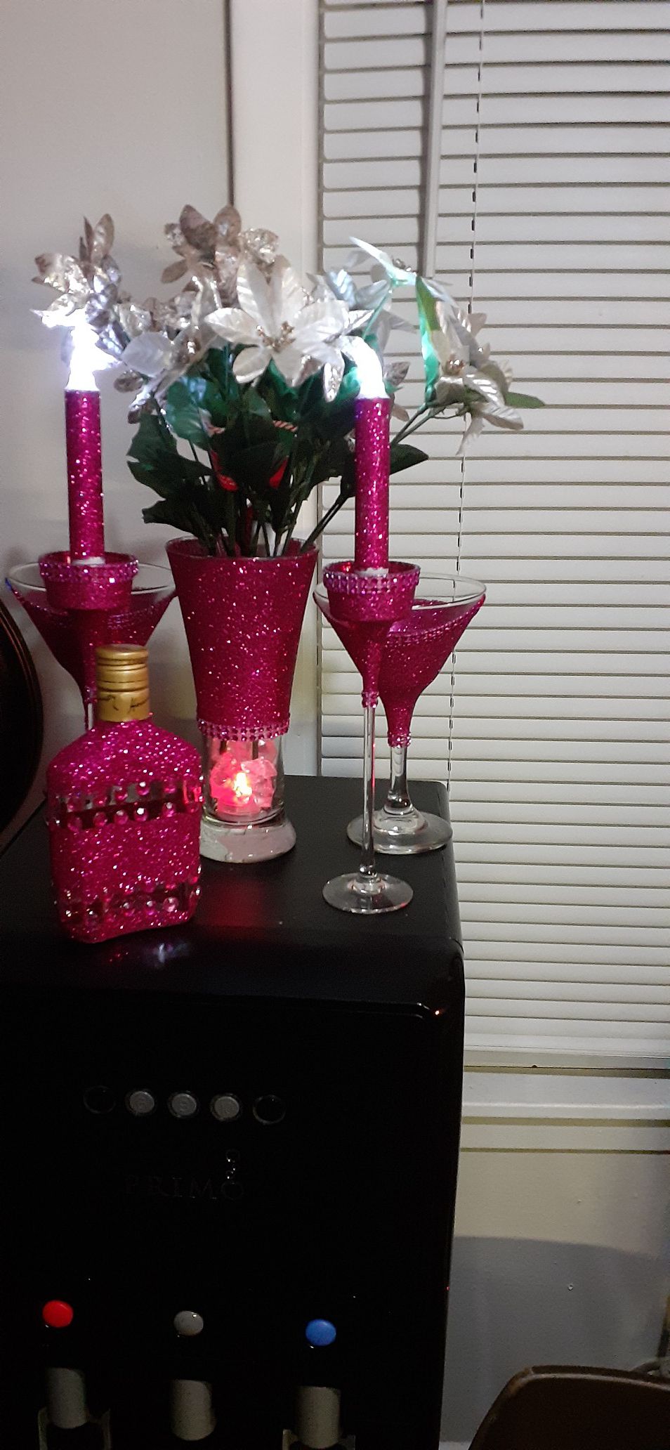 Glitter wine glass set