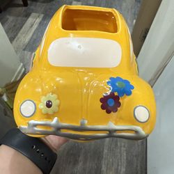 Vintage car ceramic planter