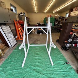 Homemade weight lifting rack