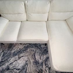 Cream/Beige Sectional Couch