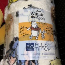 Winnie The Pooh plush Throw Blanket 