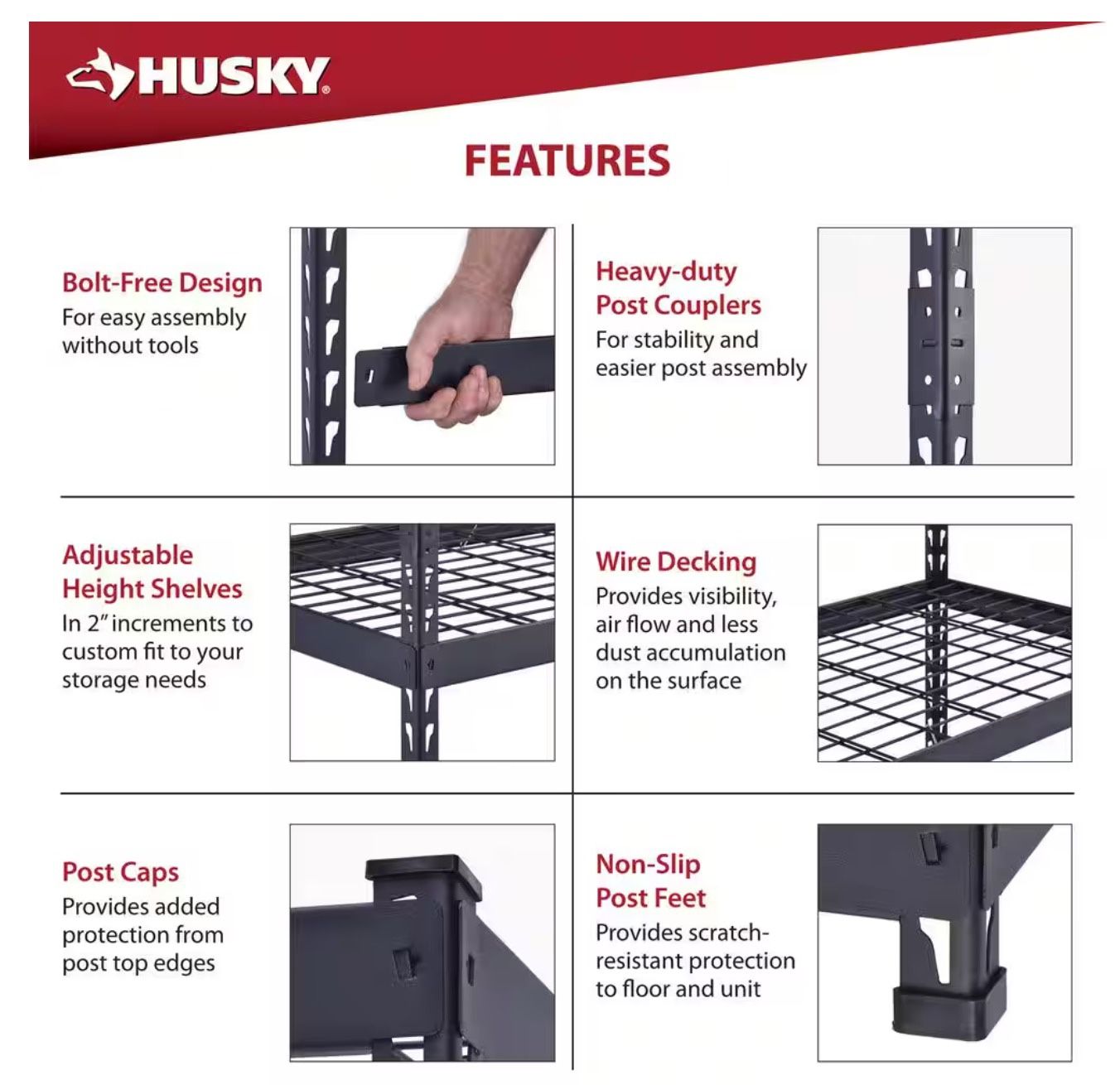 Husky Estantería 4N (Orlando) | Husky 4-Shelf Rack (Pickup) for Sale in ...