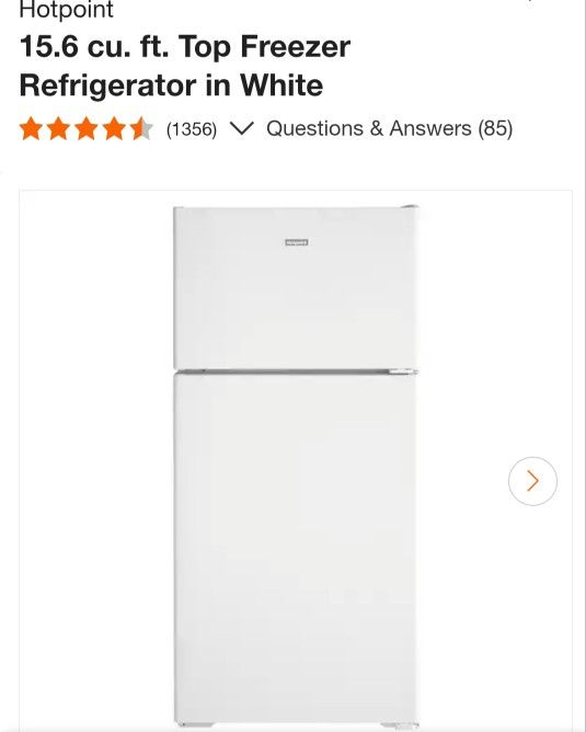 Hotpoint Top Freezer Refrigerator