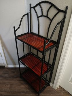 Wrought Iron bamboo folding what not stand