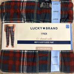 New LARGE LUCKY BRAND cloud soft Pajamas MEN'S SLEEP FLEECE PANTS