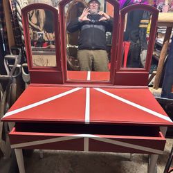 Mirrored Vanity 38 Inches Long 19 Wide 30 Tall 