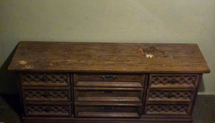Solid Wood Dresser And Nightstand