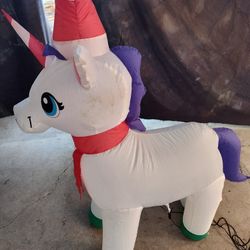 Unicorn Christmas Blow Up 