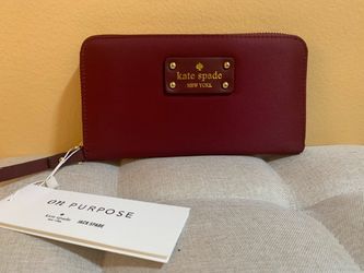 Kate Spade New York Red Leather Wristlet