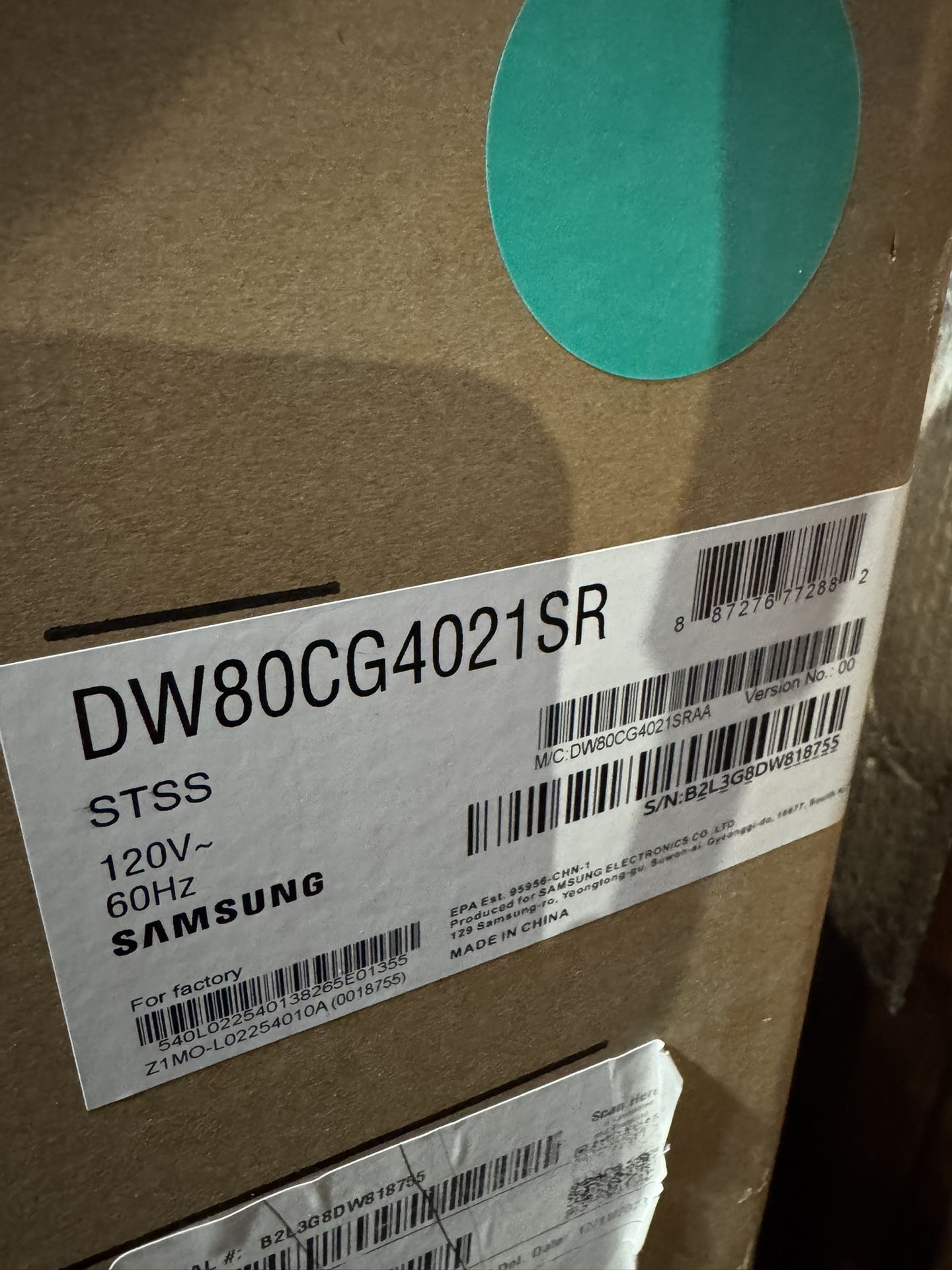 Samsung dishwasher Brand New In Box