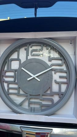 Large Gray Wall Clock