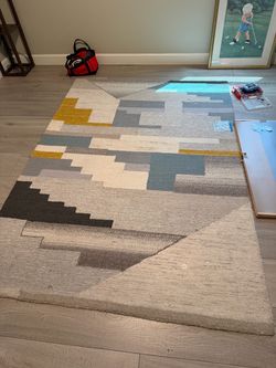 5x^ Modern Geometric Area Rug