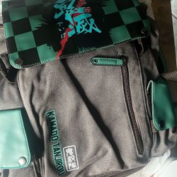 Demon Slayer backpack Bag ( Two Free Tanjiro Keychains)