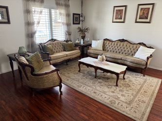 Vintage French Provincial 6-Piece Living Room Furniture Set