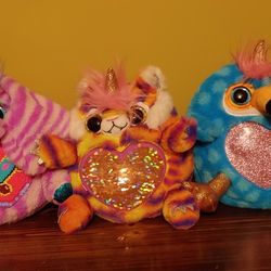 3 Rainbow Corn Stuffed Animals