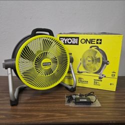 Ryobi ONE+ 18V Cordless Hybrid Whisper Series 14" Air Cannon Fan (New/Open Box!)