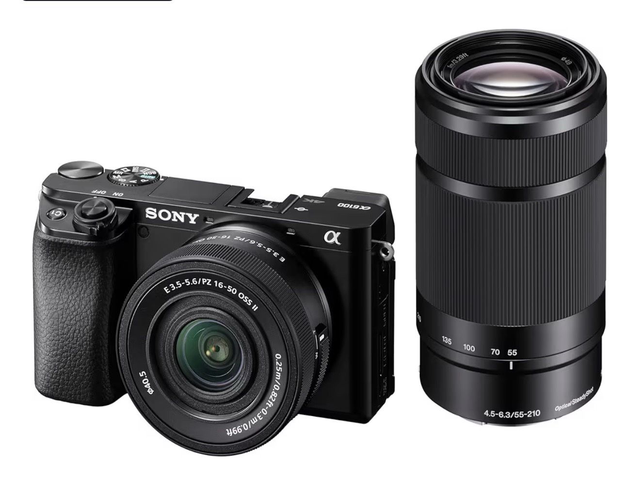 Sony Alpha a6100 w/ 16-50mm + 55-210mm,Black
