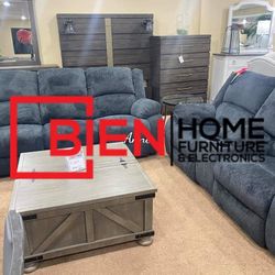 Draycoll Slate Reclining Living Room Set Juego De Sala SOFA LOVESEAT 