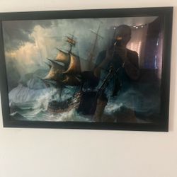 Set Of 4 Wall Prints- Ship Themed 