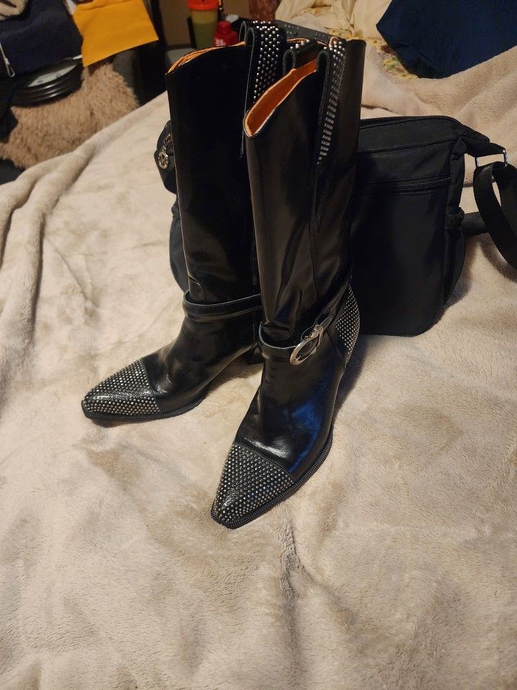 Donald J. Pliner Cowboy Boots Size 9