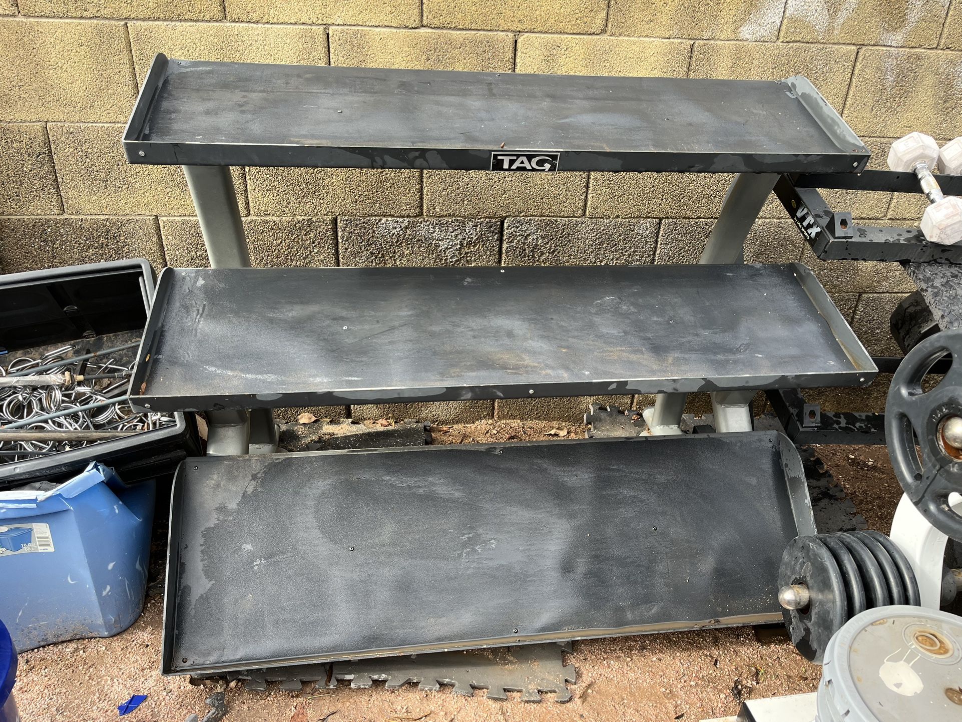 3 Tier Stadium Style Dumbbell Rack 