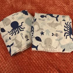 Lambs & Ivy Nautical Crib/Toddler bed sheet, Full Elastic Bands, SO FUN!! 