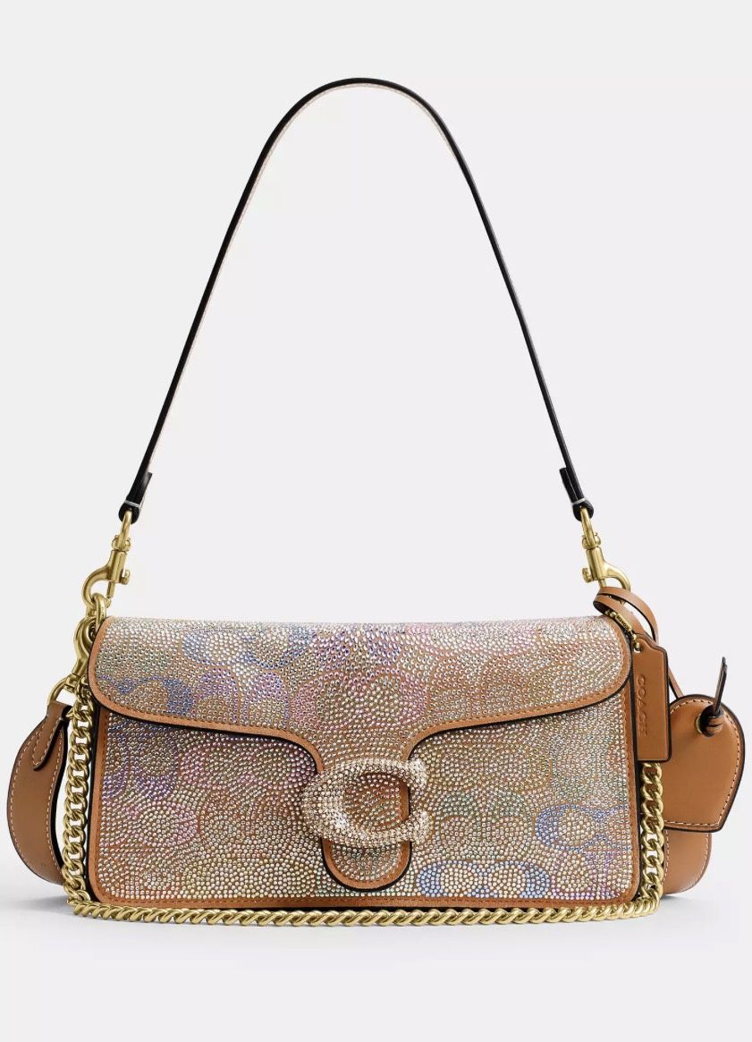 Coach Tabby 26 Rainbow Signature Crystal Shoulder Bag