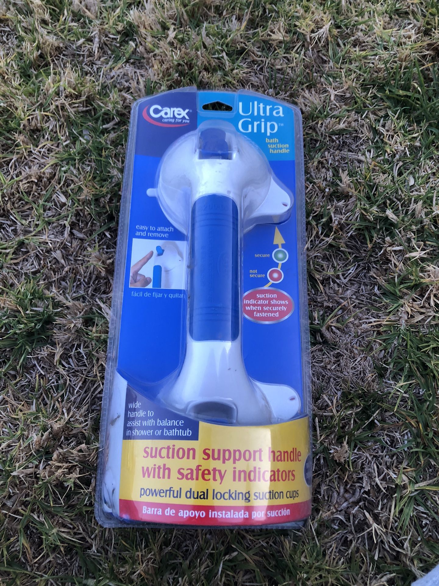 Cared Suction Shower Grab Bar