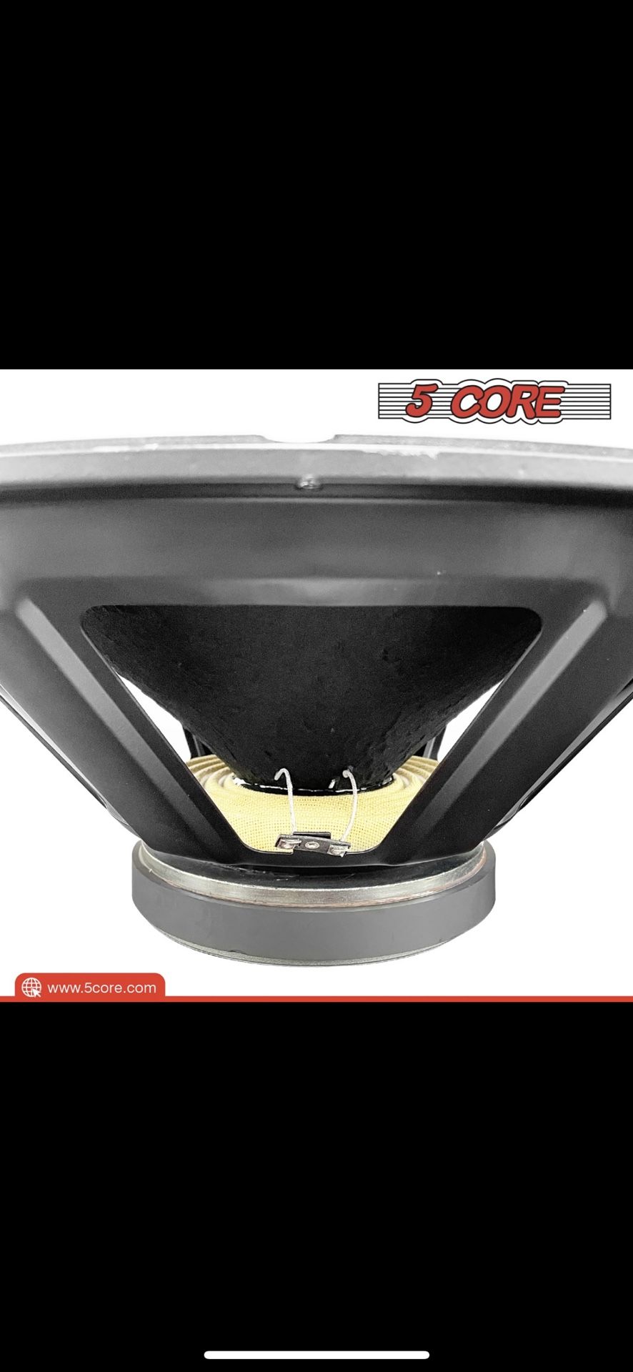 5 Core 18" 850W PMPO Raw Sub Woofer Steel Cast Speaker 4" CCAW Voice Coil, 8 Ohm FR 18 190 MS