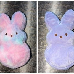 Peeps® Pastel Tie Dye/ Purple Easter Bunny Reversible Plush Toy 11"

