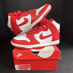 Red Hightop Nike Dunks