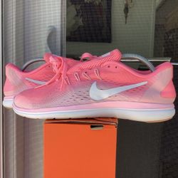 NIKE Flex 2017 RUN Sunset Pulse Pink 898476-601 Running Shoe Womens Size 10 USED Located In Agoura Hills