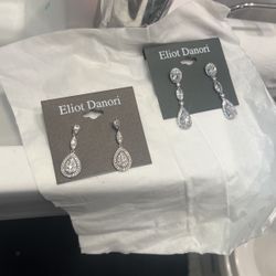 Cubic Zirconia Sterling Silver Earrings 