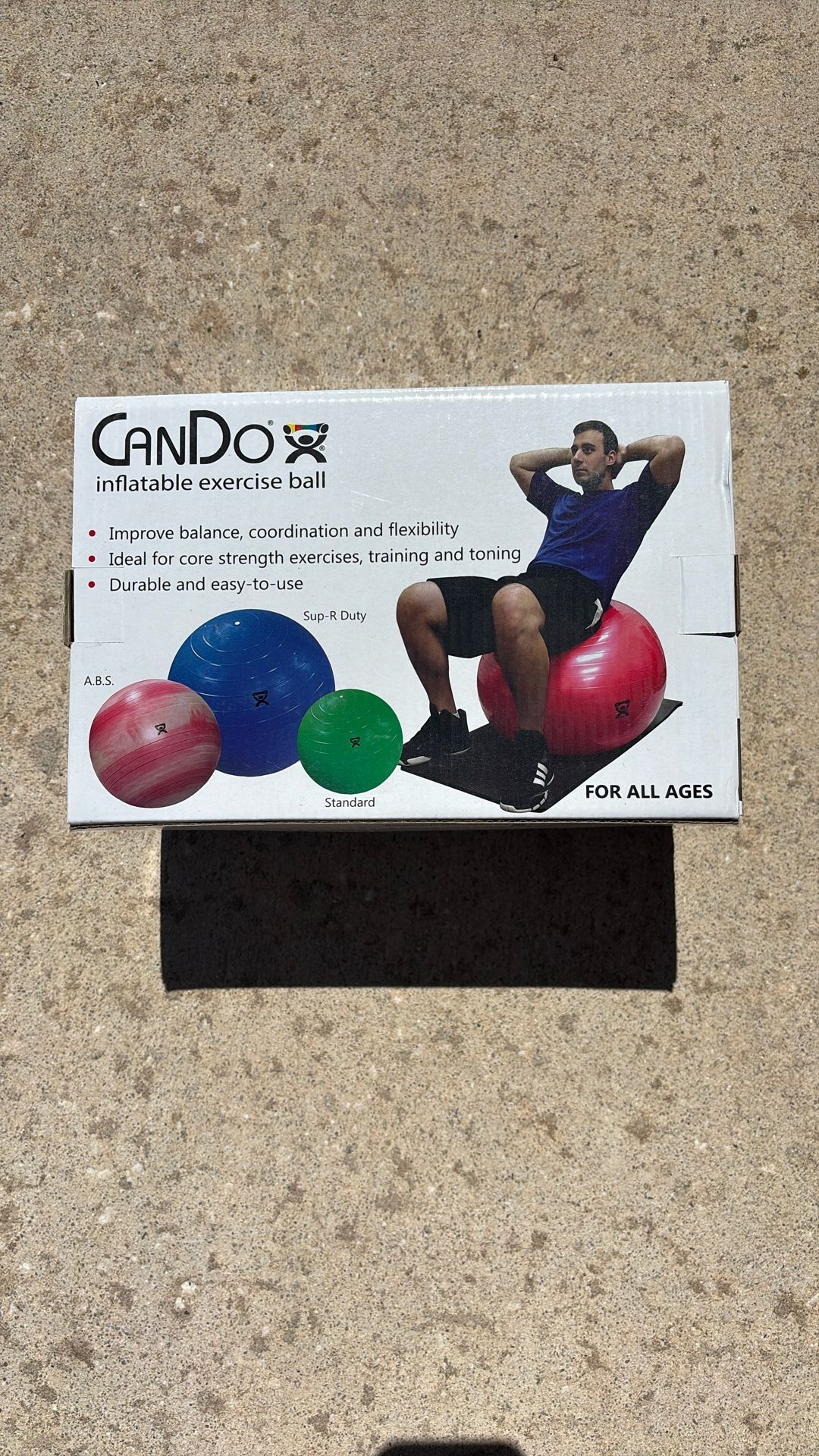 CanDo Inflatable Exercise Ball New In Package