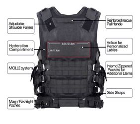 vAv YAKEDA Tactical Vest Outdoor Ultra-Light Breathable Training Airsoft Vest Adjustable for Adults