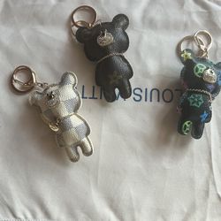 lv teddy bear keychain