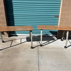 2 Work Table Benches On Wheels 100.00 For Both 