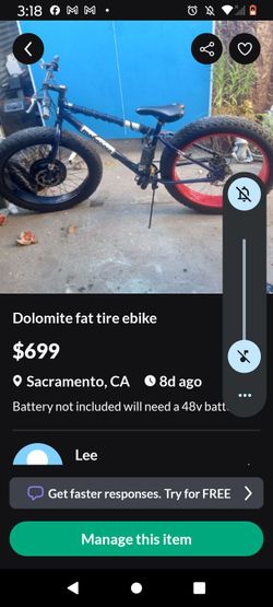 EBike no battery (Nagotiable)