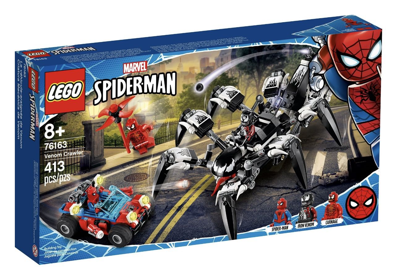 Brand New  LEGO Marvel Avengers Venom Crawler 76163 Spider-Man vs Venom Mech Playset (413 Pieces)