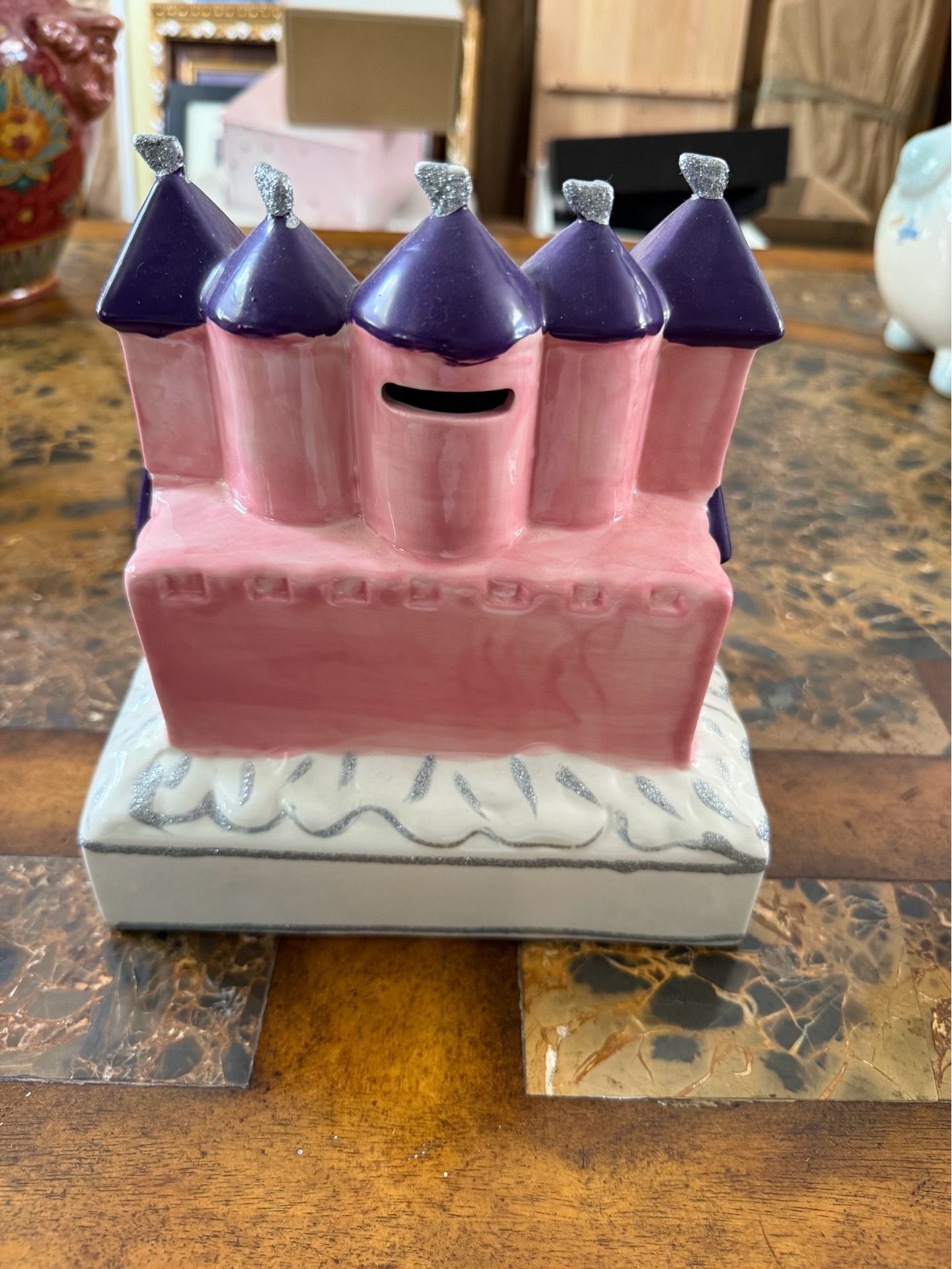 Girls castle piggy bank