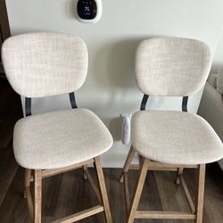 Pair Of Modern Bar Stools - Like New 