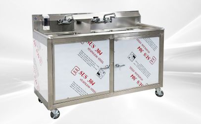 64 ins Portable Food Truck Station 4 compartment sink PO60-4