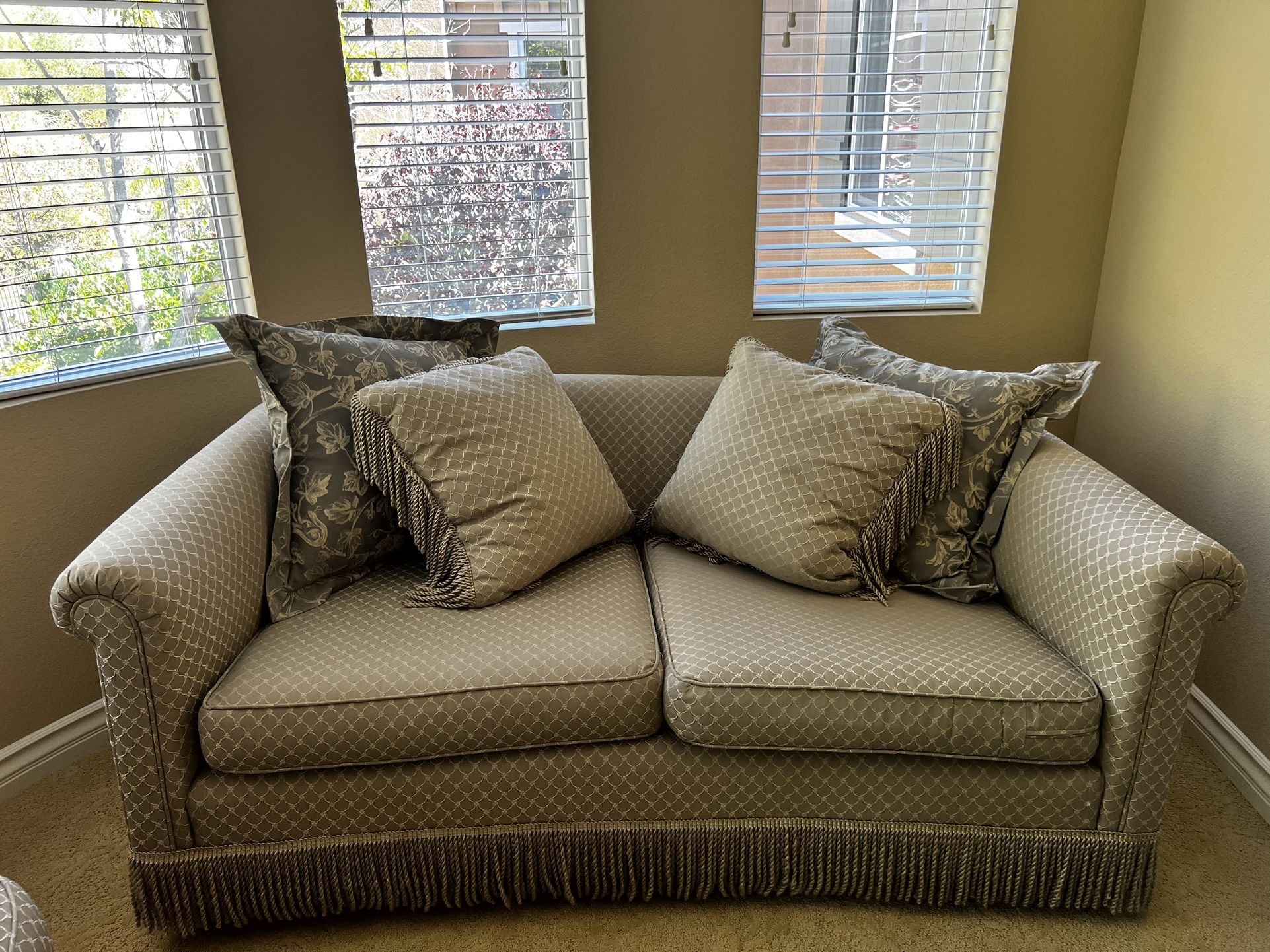 Custom made Loveseat and Armchair set-Good condition- Smoke free, Pet Free Home