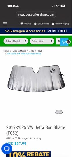 Factory VW Sunshade for Jetta