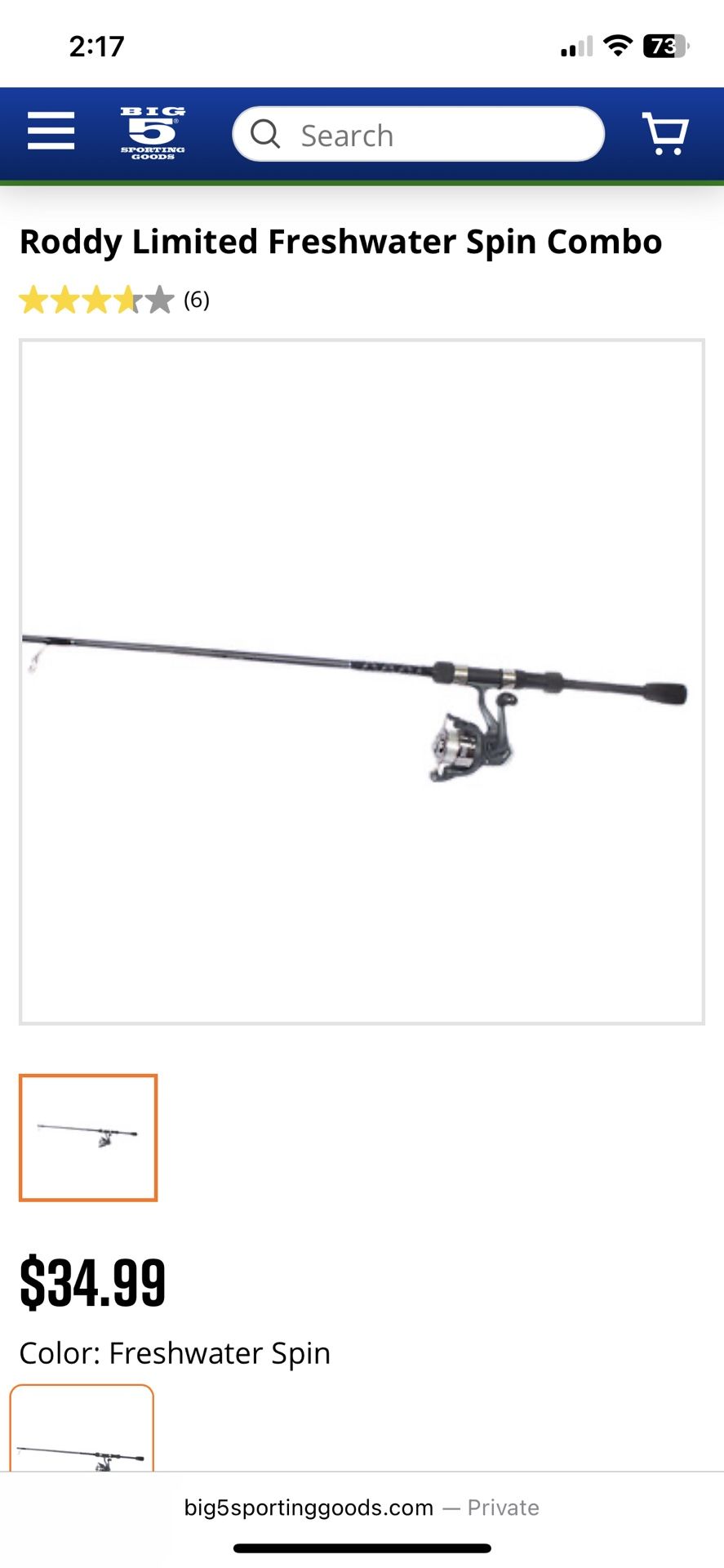 Roddy Fishing Rod And Spinner