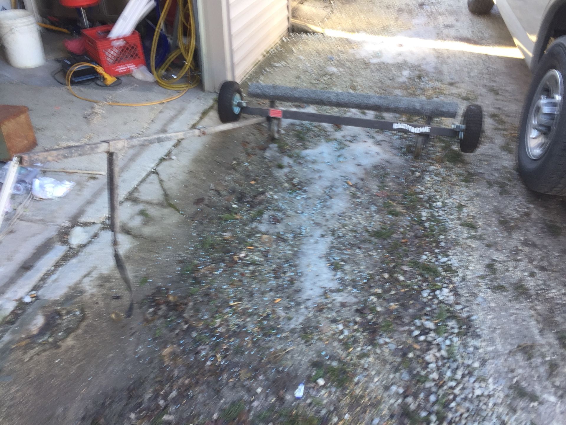 Never used easy move snowmobile mover with 10 inch rubber tires $200k