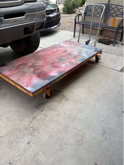 Hydraulic table cart