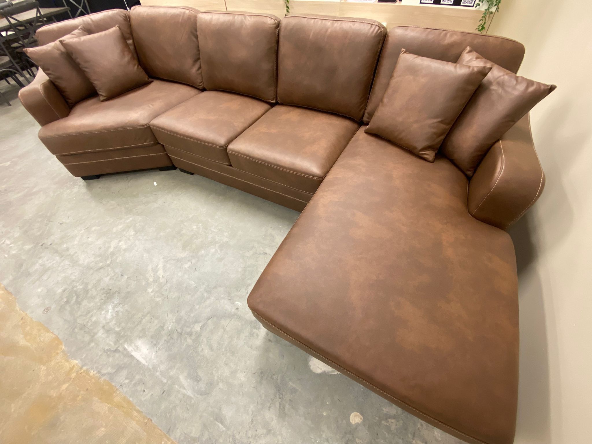 FREE DELIVERY AND INSTALLATION - NEW 🆕 In 📦 Cuddler Section Brown Color -Look our profile for more