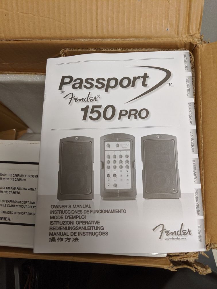 Fender Passport Pro 150 Speaker System