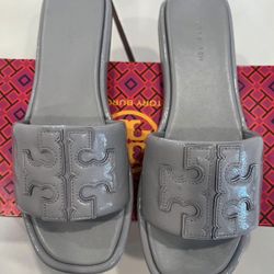 Tory Burch DOUBLE T SPORT SLIDE LEATHER